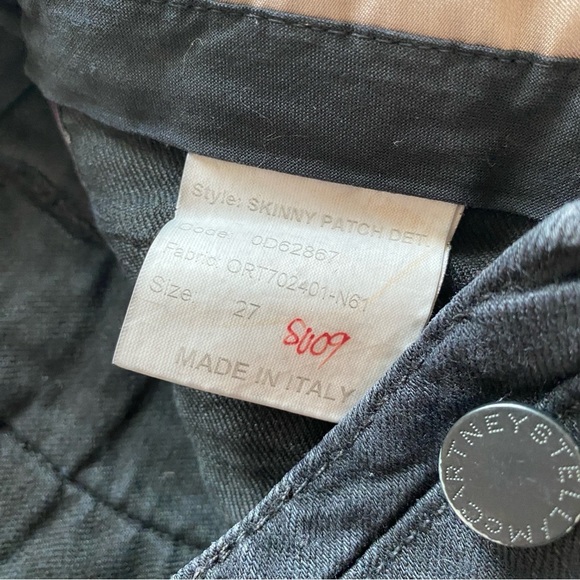 Stella McCartney Y2K Low-Rise Super Skinny Distressed Faded Black Jeans - Picture 5 of 12